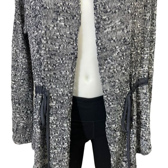 Anthropologie Dolan Heathered Gray Open Front Knit Tie on waist LinedCardigan XS - Picture 3 of 10